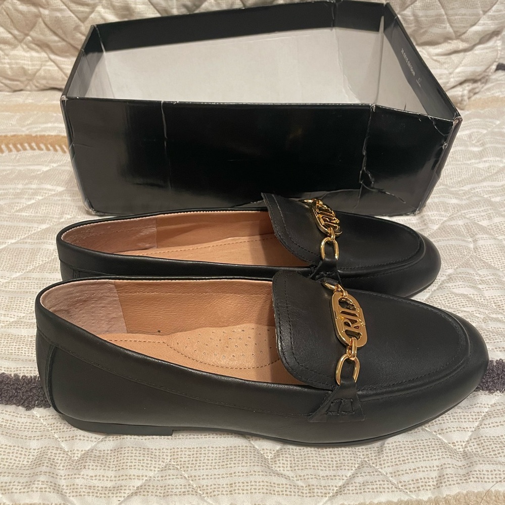 Ralph Lauren Averi Flats (Black Soft Nappa) 6 Womens